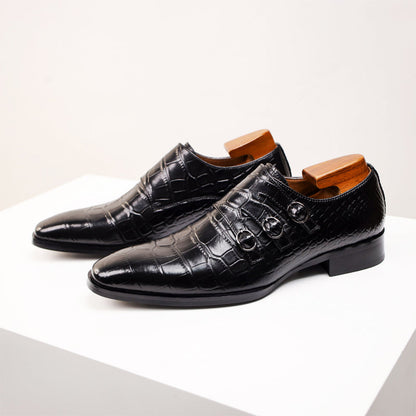 Evalt™ | Lyxiga Läderloafers med Alligatormönster