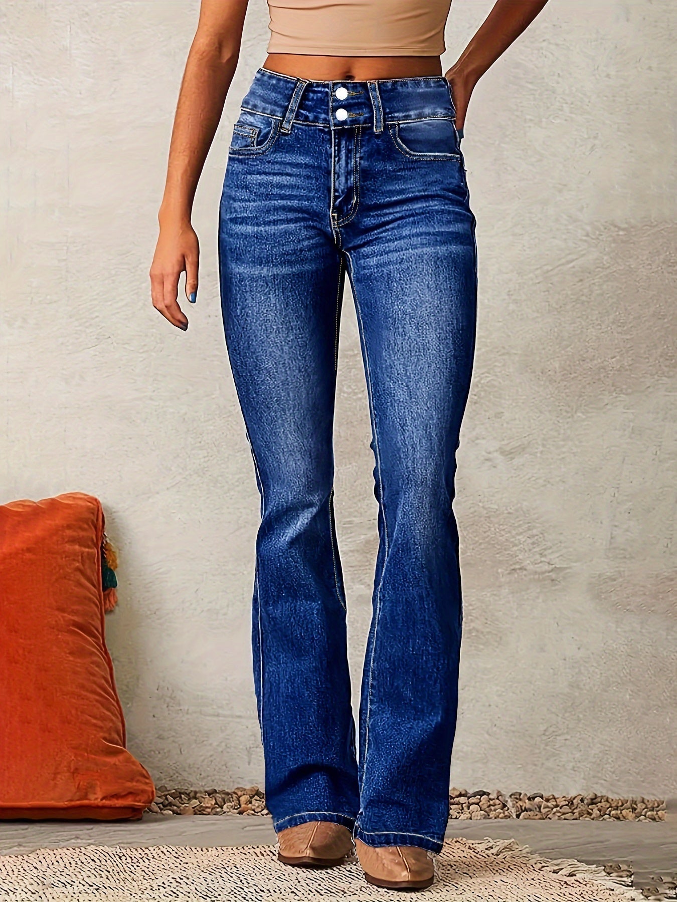 Doris™ | Högmidjade utsvängda jeans